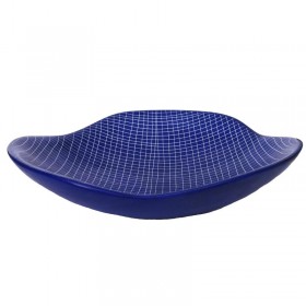 Blue Etched Pattern Dish