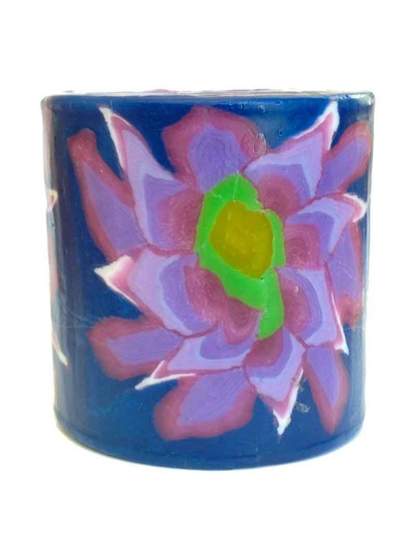 Purple Flower Candle