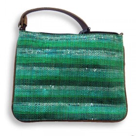 Recycled Plastic Green Crossbody Bag